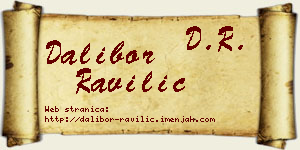 Dalibor Ravilić vizit kartica